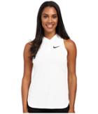 Nike Court Premier Slam Tennis Tank Top (white/black) Women's Sleeveless
