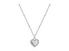 Michael Kors Crystal Heart Pendant Necklace (silver) Necklace
