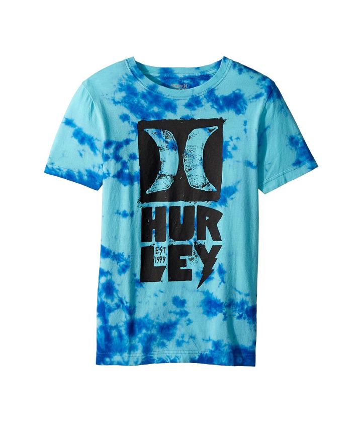 Hurley Kids Grungy Tee (big Kids) (pool Blue) Boy's T Shirt