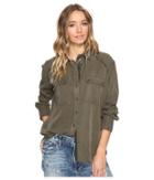 Free People Off Campus Button Down (moss) Women's Clothing