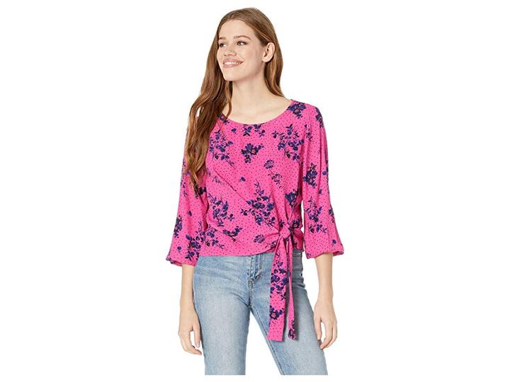 Sanctuary Wrap It Up Blouse (studio Fifty Floral) Women's Clothing