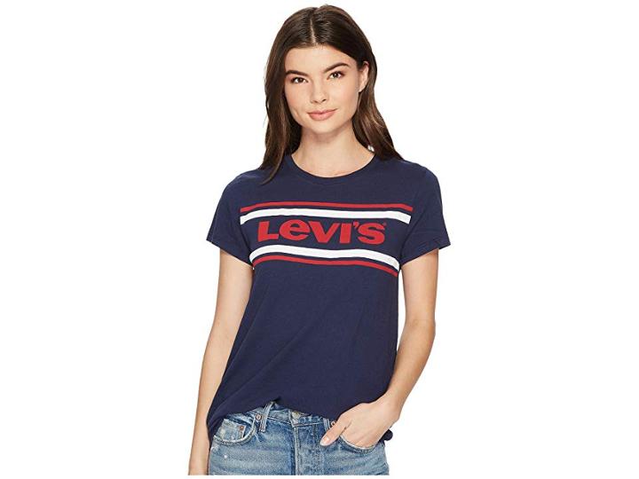 Levi's(r) Womens Perfect Graphic Tee (sportswear Peacoat) Women's T Shirt