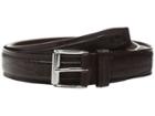 John Varvatos Star U.s.a. Genuine Leather Croco Belt (chocolate) Men's Belts