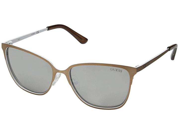Guess Gf6010 (matte Rose Gold/smoke Mirror) Fashion Sunglasses