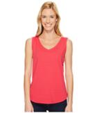 Royal Robbins Active Essential Stripe Tank Top (punch) Women's Sleeveless