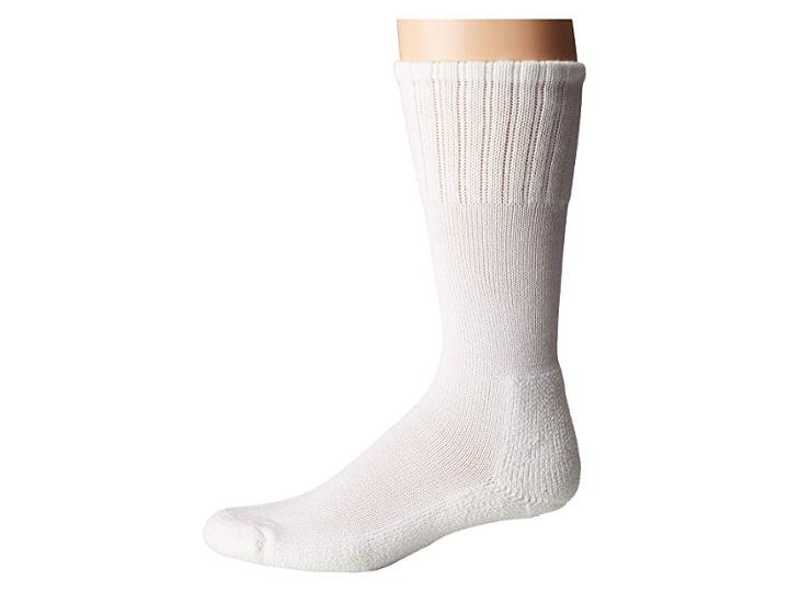 Thorlos Western Boot Over Calf Single Pair (white) Crew Cut Socks Shoes