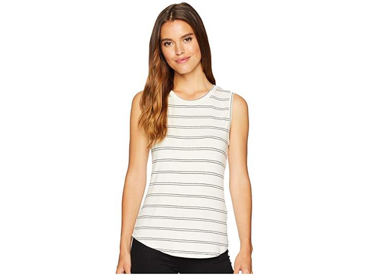 Miss Me Lace-up Back Crew Neck Tank Top (white) Women's Sleeveless