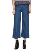 Red Valentino Denim Stone Washed Hatching Embroidery Pants (medium Blue Denim) Women's Jeans