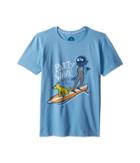 Life Is Good Kids Party Wave Surf Crusher Tee (little Kids/big Kids) (powder Blue) Boy's T Shirt