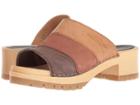 Swedish Hasbeens Mona (brown Nubuck Color Combo) Women's Sandals