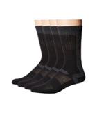 Columbia 4-pack Color Block Stripe Moisture Control Crew (black) Men's Crew Cut Socks Shoes