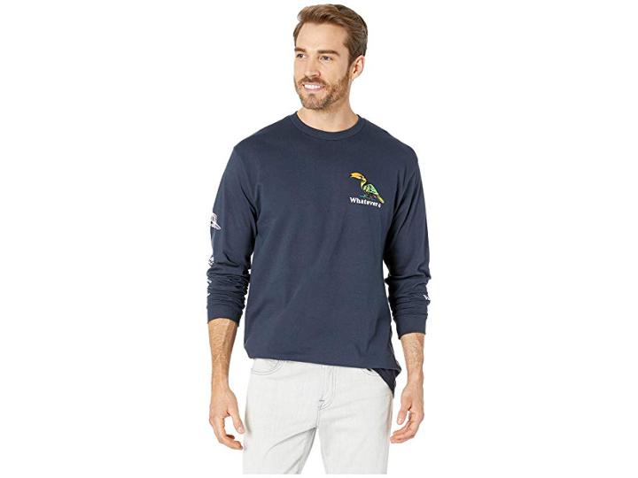 Volcom Bad Bird Long Sleeve Tee (navy) Men's T Shirt