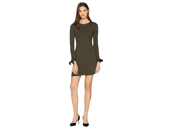 Susana Monaco Bow Sleeve Dress (hunter Green) Women's Dress