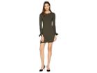 Susana Monaco Bow Sleeve Dress (hunter Green) Women's Dress