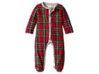 Mud Pie Tartan One-piece Footed Sleeper (infant) (red) Kid's Jumpsuit & Rompers One Piece