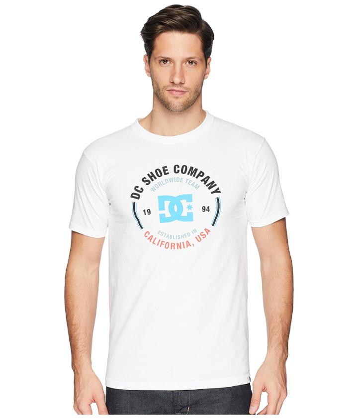 Dc Round About Short Sleeve Tee (white) Men's Short Sleeve Pullover