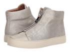Frye Lena Zip High (silver Metallic) Women's Lace Up Casual Shoes