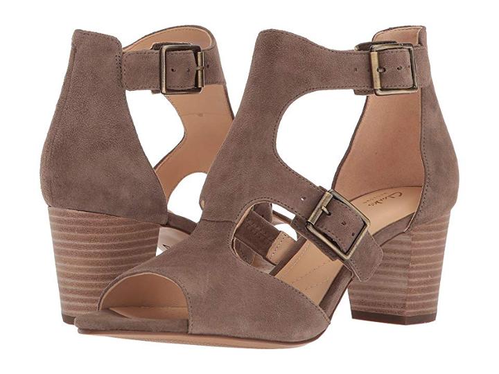 Clarks Deloria Kay (olive Suede) Women's 1-2 Inch Heel Shoes