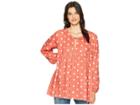 Jen's Pirate Booty Capri Tunic (polka Dot Persimmon) Women's Blouse
