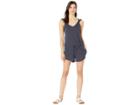 Chaser Vintage Tri-blend Fluttery Double Strap Romper (avalon) Women's Jumpsuit & Rompers One Piece