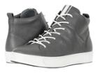 Ecco Soft 8 High Top (dark Shadow Cow Leather) Women's Lace Up Casual Shoes