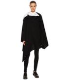 Y's By Yohji Yamamoto U-linen Code Cape (black) Women's Coat