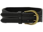 Lauren Ralph Lauren Cornwall Smooth Pu/stretch Belt (black) Women's Belts