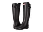 Hunter Original Refined Back Strap Rain Boots (black) Women's Rain Boots