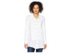 Mod-o-doc Slub Jersey Button Front Drop Waisted Tunic (white) Women's Blouse