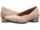 Clarks Keesha Rosa (nude Nubuck/nude Patent Leather Combination) Women's 1-2 Inch Heel Shoes