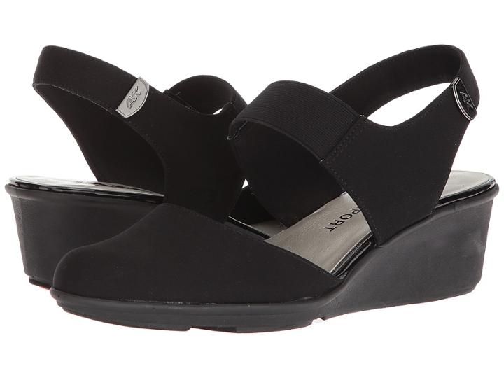 Anne Klein Cherry (black/black Fabric) Women's Shoes