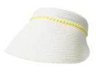 Collection Xiix Pom Trim Tennis Visor (white) Casual Visor