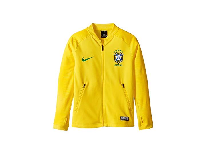 Nike Kids Dry Brasil Anthem Soccer Jacket (little Kids/big Kids) (midwest Gold/varsity Maize/lucky Green) Kid's Coat