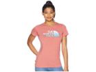 The North Face 1/2 Dome Tri-blend Crew Tee (faded Rose Heather) Women's T Shirt
