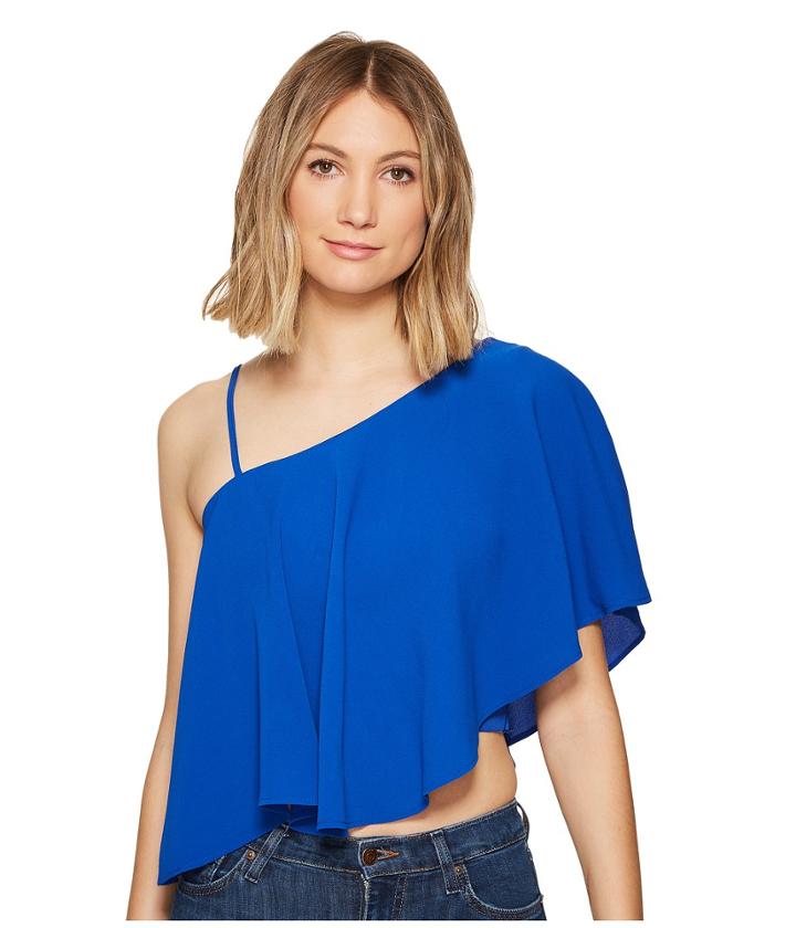 Xoxo One Shoulder Top (cobalt/cobalt/academy) Women's Clothing