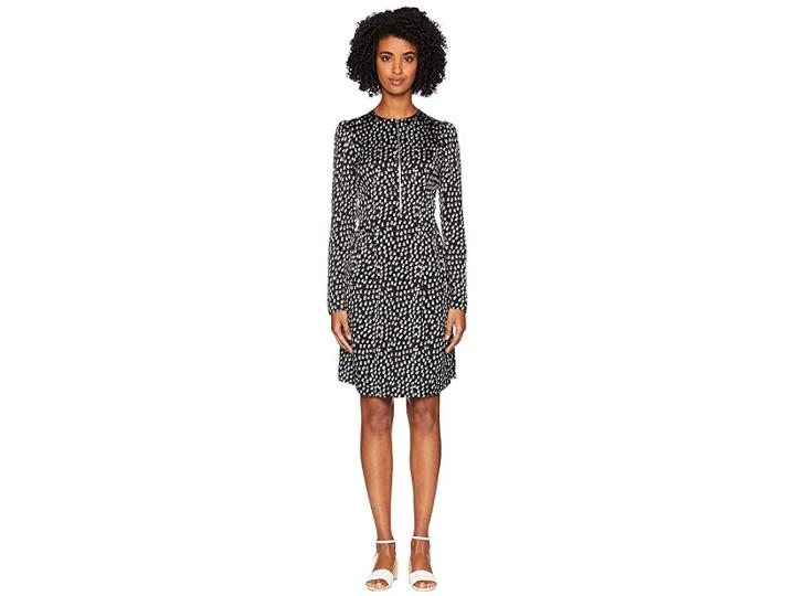 Sonia Rykiel Satin Jacquard Short Sleeve Dress (grey) Women's Dress