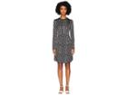 Sonia Rykiel Satin Jacquard Short Sleeve Dress (grey) Women's Dress