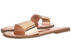 Bebe Lania (rose Gold Metallic) Women's Slide Shoes