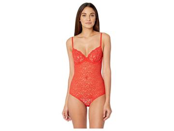 Dkny Intimates Classic Lace Underwire Bodysuit (flame) Women's Jumpsuit & Rompers One Piece