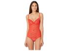 Dkny Intimates Classic Lace Underwire Bodysuit (flame) Women's Jumpsuit & Rompers One Piece
