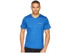 Columbia Tech Trail V-neck Shirt (azul Spacedye) Men's Clothing