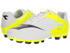Diadora Mw-tech Rb R Lpu (white/black/fluo Yellow) Men's Soccer Shoes