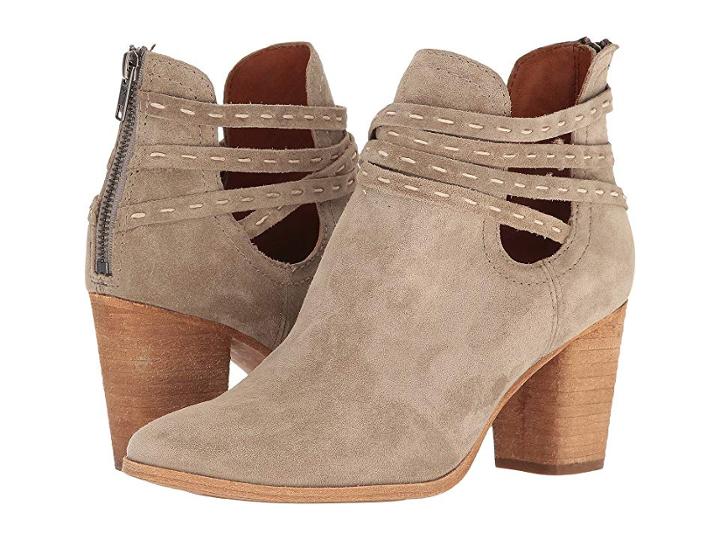 Frye Naomi Pickstitch Shootie (ash Soft Oiled Suede) Women's Boots