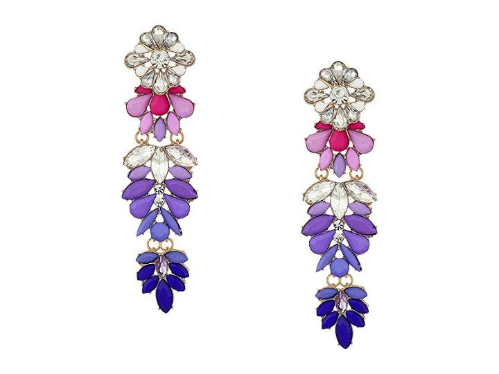 Steve Madden Statement Casted Stone Link Earrings (multi) Earring