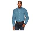 Cinch Long Sleeve Plain Weave Print Double Pocket (navy) Men's Clothing