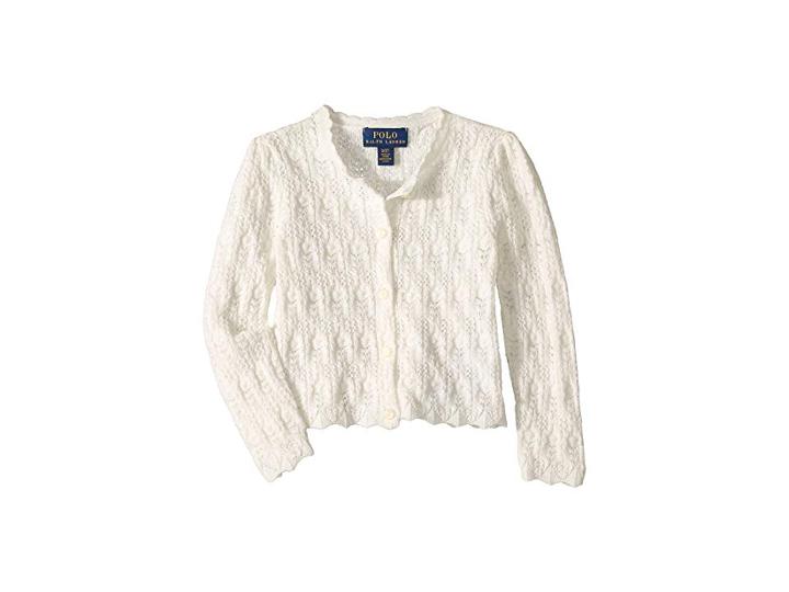 Polo Ralph Lauren Kids Pointelle Cotton Cardigan (toddler) (nevis) Girl's Sweater