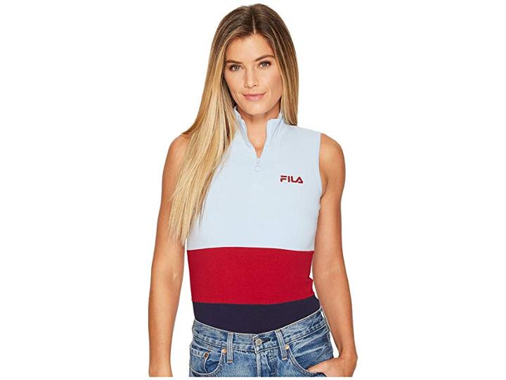 Fila Bianca Bodysuit (skyway/navy/rio Red) Women's Jumpsuit & Rompers One Piece