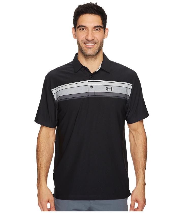 Under Armour Golf Ua Playoff Polo (black/overcast Gray/black) Men's Short Sleeve Knit