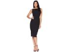 Maggy London Dream Crepe Square Neck Sheath With Two-way Back Zipper (black) Women's Dress