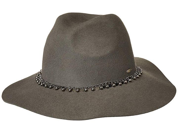 Scala Wool Felt Rancher W/ Metal (grey) Caps